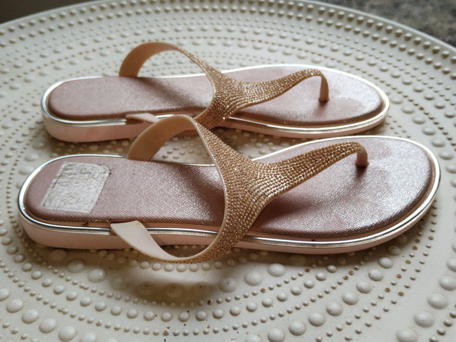 Beautiful pink and glitter strappy sandals, very comfortable and very soft, size 38. – photo 2